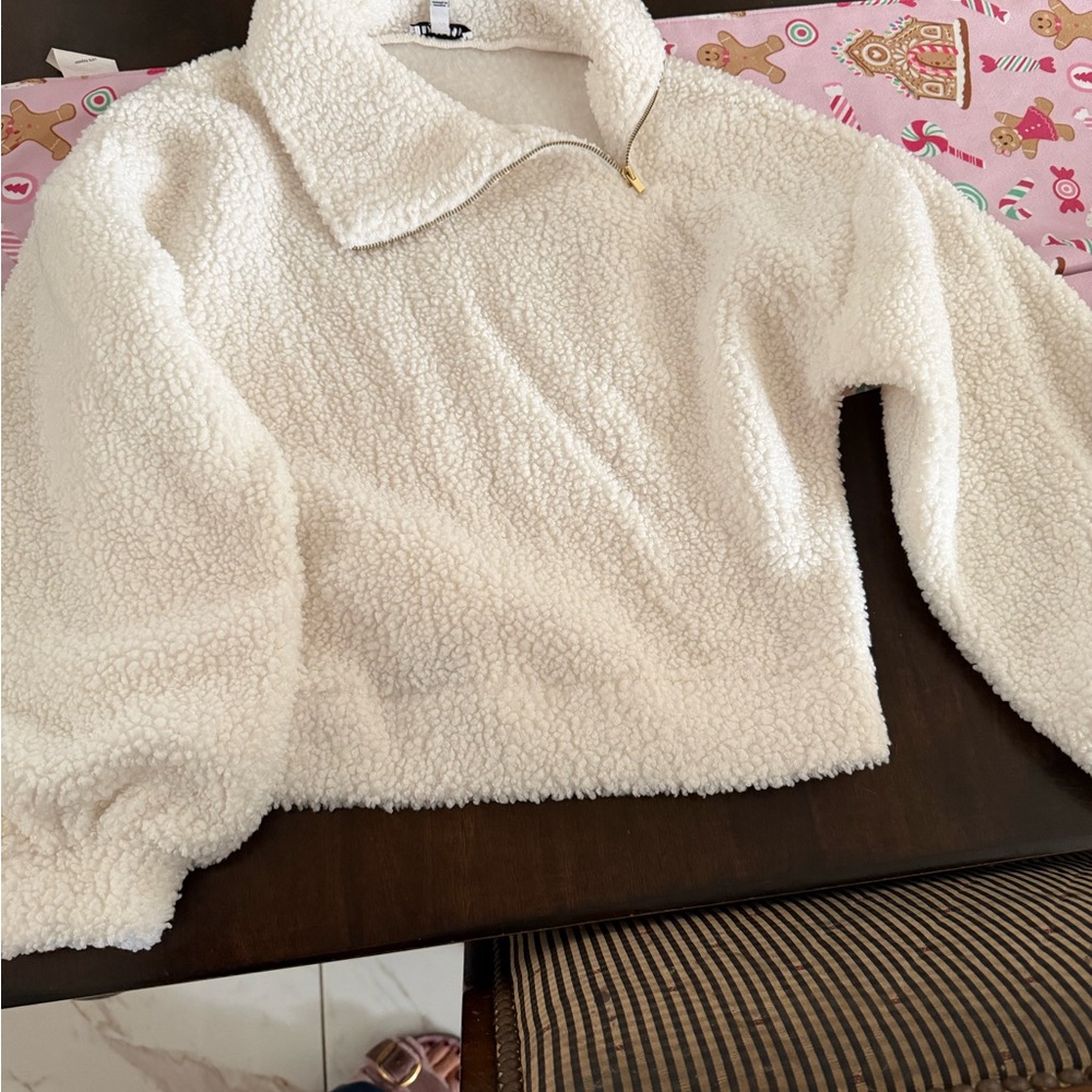 Express ivory Teddy Jacket